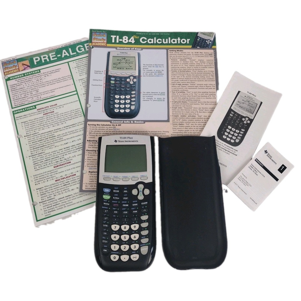 Texas Instruments TI-84 Plus Graphing Calculator w/ Slide Cover Tested Works